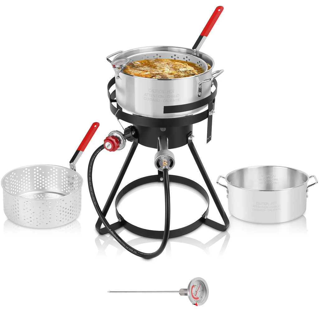 10 Quart Aluminum Propane Outdoor Fish Fryer Set J5901