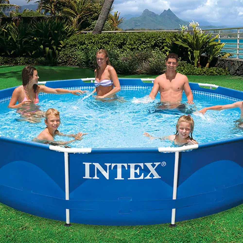 12'x30 Metal Frame Swimming Pool with Filter Pump X378913