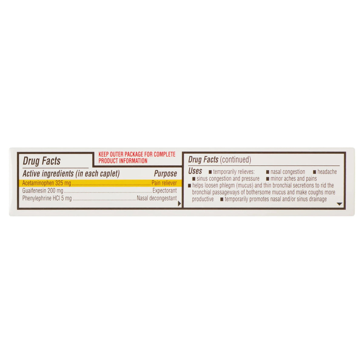 Maximum Strength Sinus Severe Congestion Relief Caplets, 20 Count I1827
