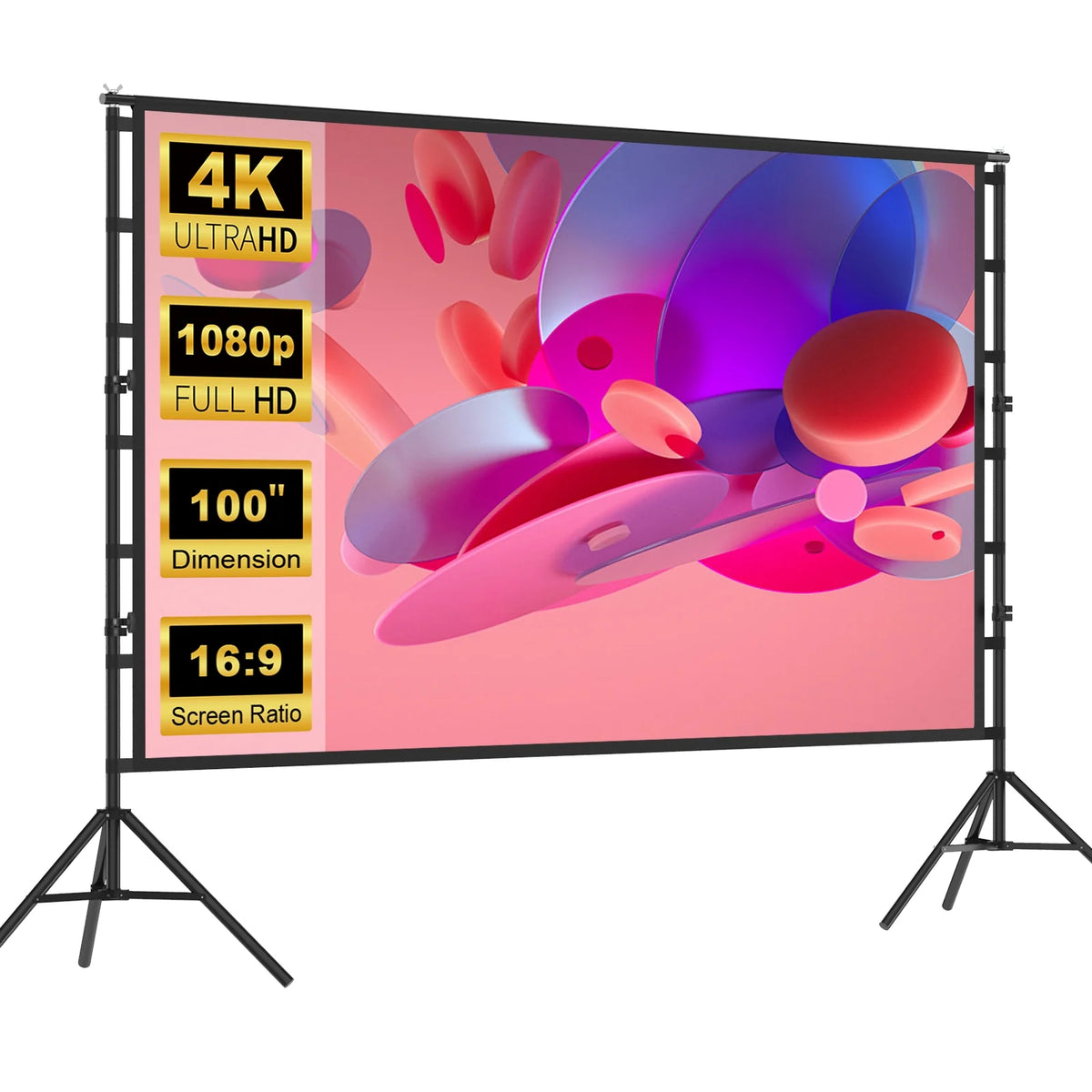 100 inch Portable Projector Screen with Stand N364596