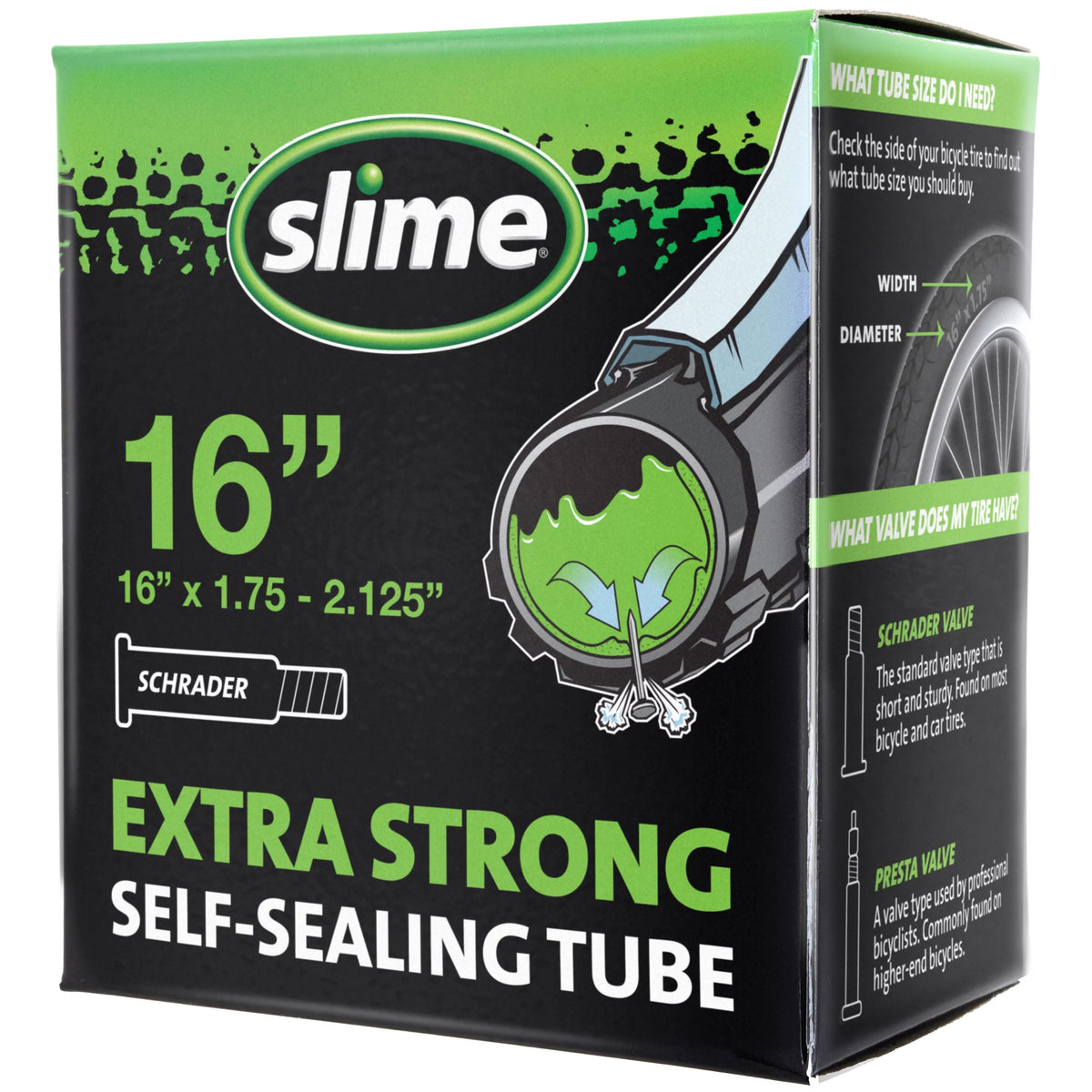 Self-Sealing Bicycle Tube Schrader 16 x 1.75-2.125 U912826