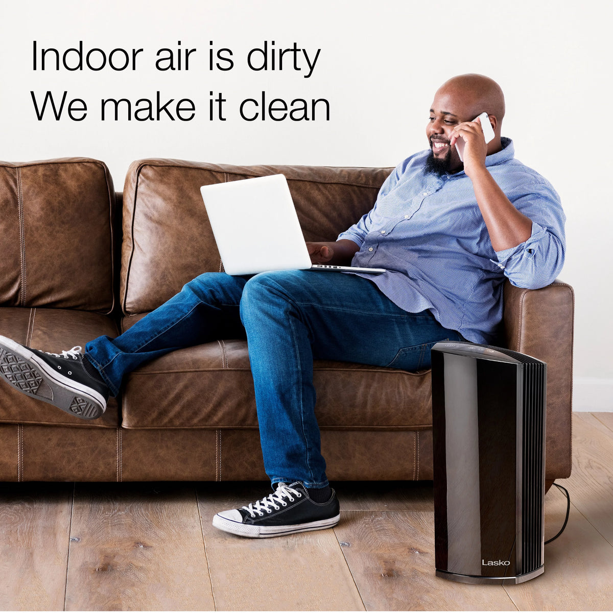 White Desktop Air Purifier with Timer U74933