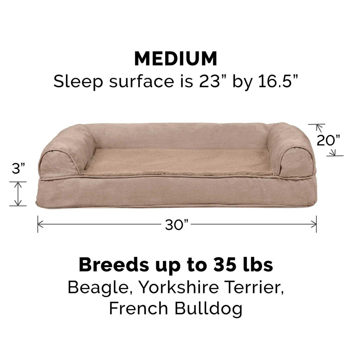 Quilted Sofa Dog Bed D430876