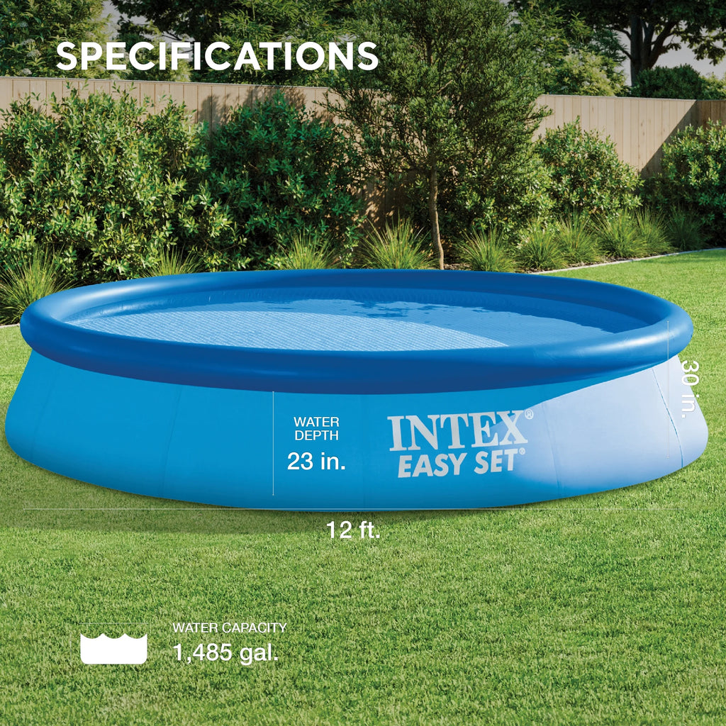 12ft x 30in Inflatable Swimming Pool with Filter Pump Y863147