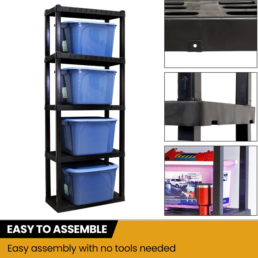 5-Tier Black Shelving Unit L38404