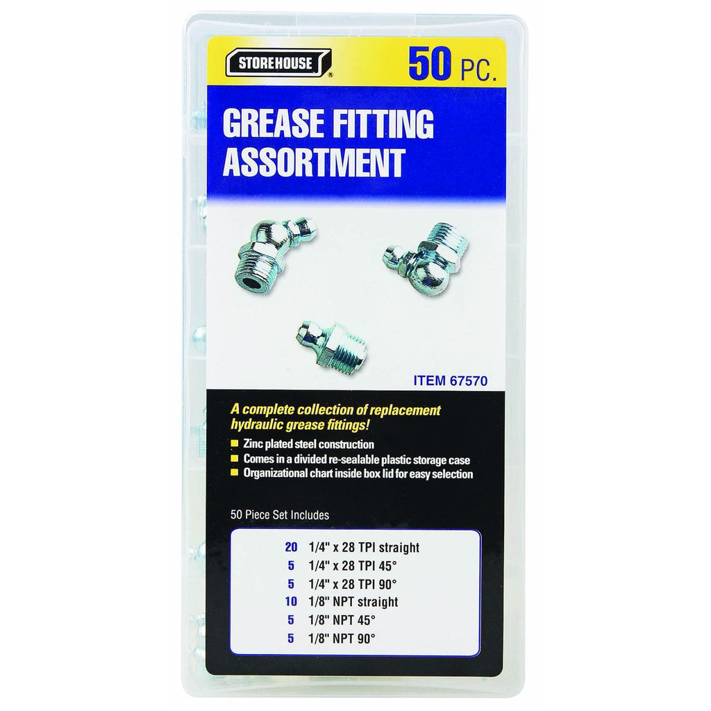 SAE Grease Fitting Assortment, 50 Piece Q76120