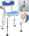 Bath and Shower Chair with Back and Padded Armrests, Height Adjustable M21719