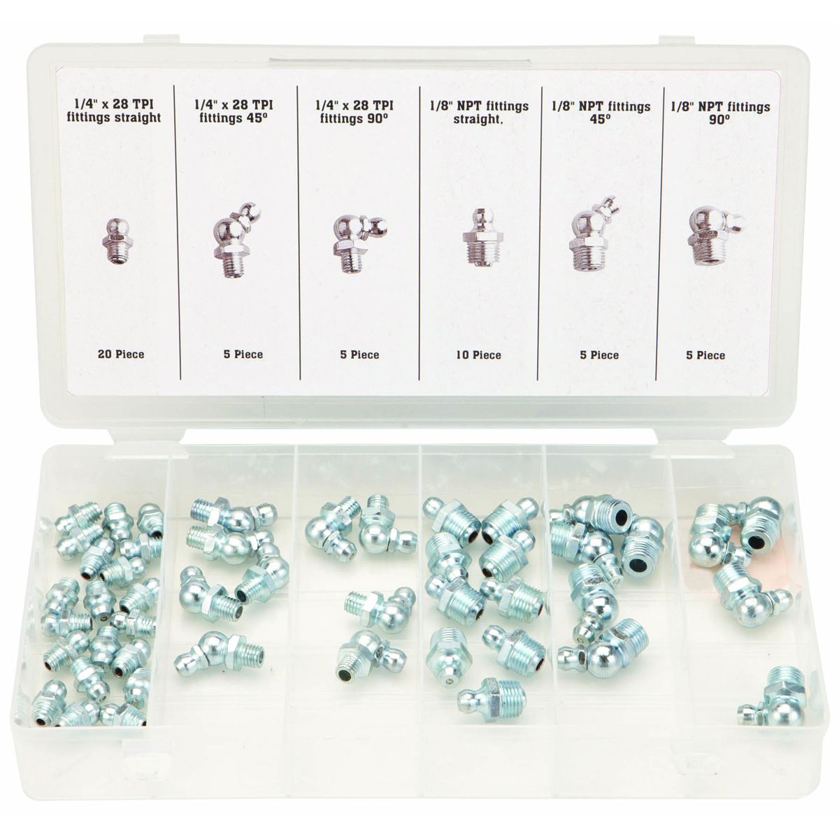 SAE Grease Fitting Assortment, 50 Piece Q76120