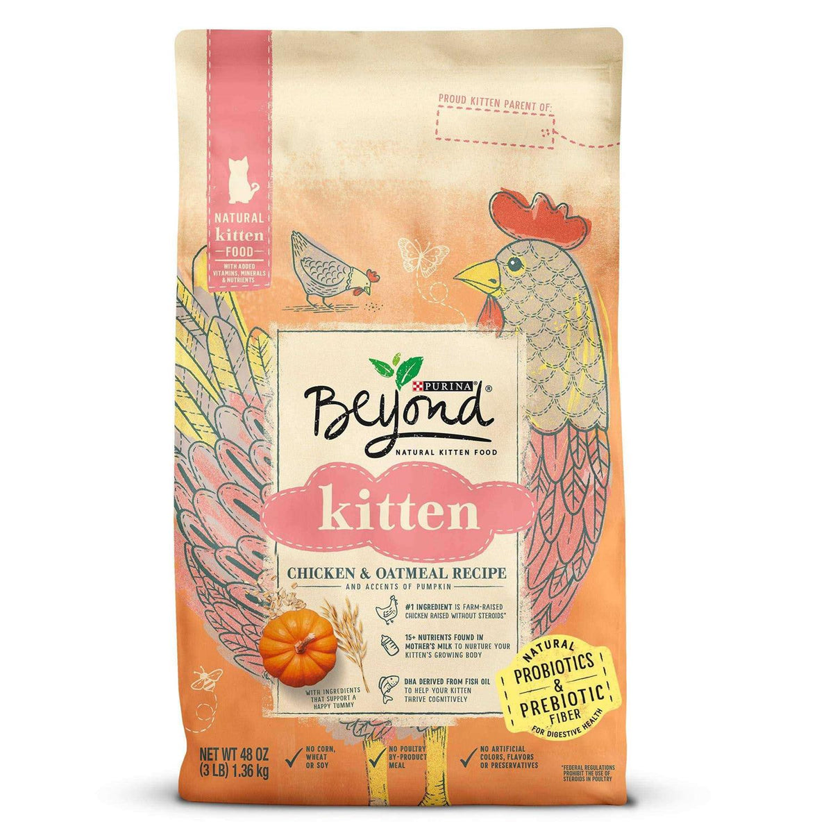 Natural Kitten Food Chicken & Oatmeal X8073
