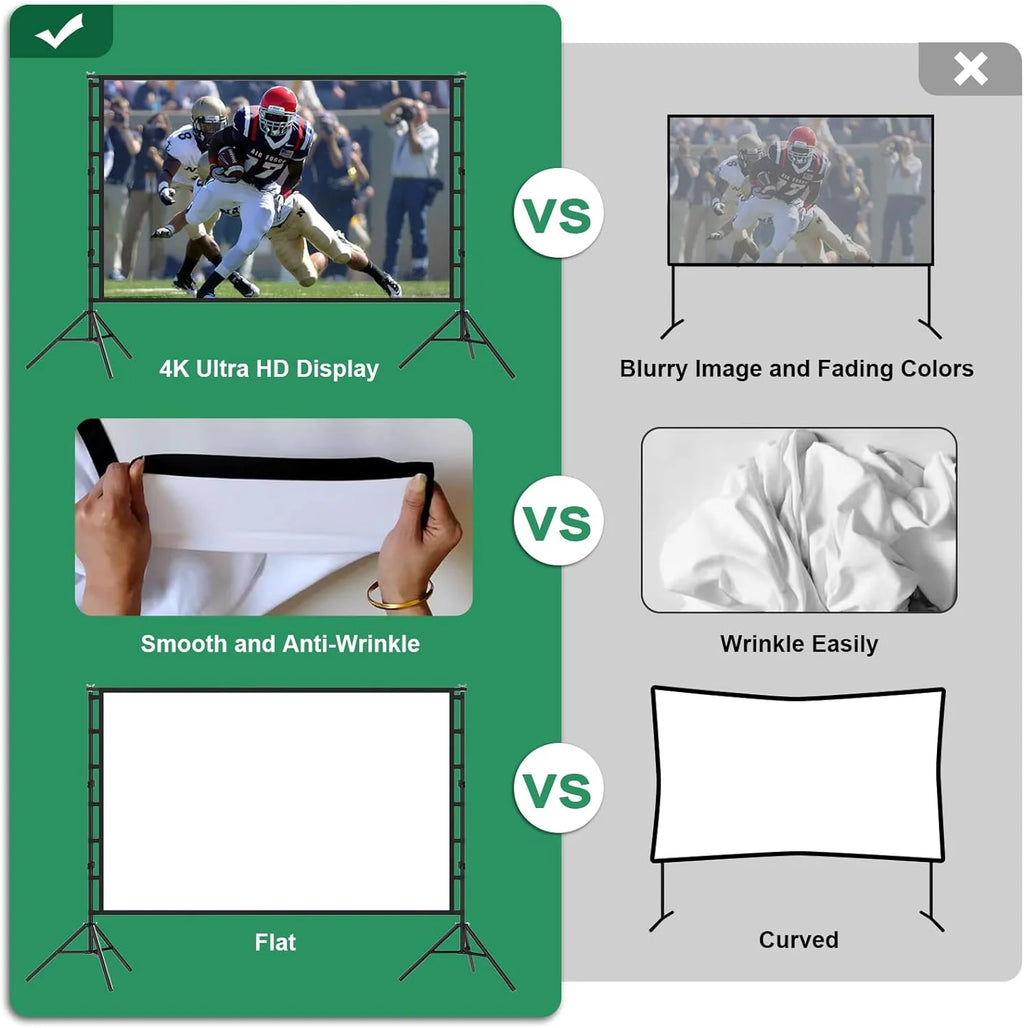 100 inch Portable Projector Screen with Stand N364596