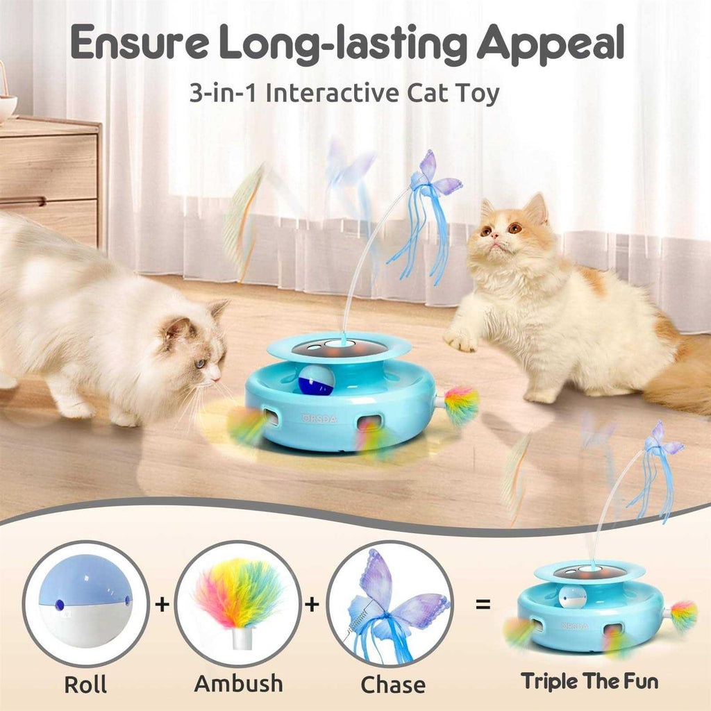 3-in-1 Rechargeable Interactive Cat Toys Z7198