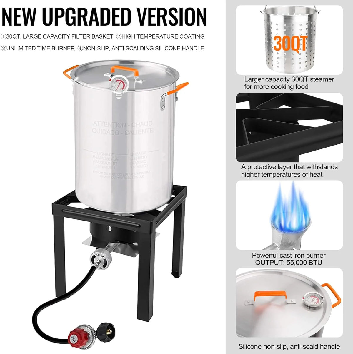 10 Quart Aluminum Propane Outdoor Fish Fryer Set J5901