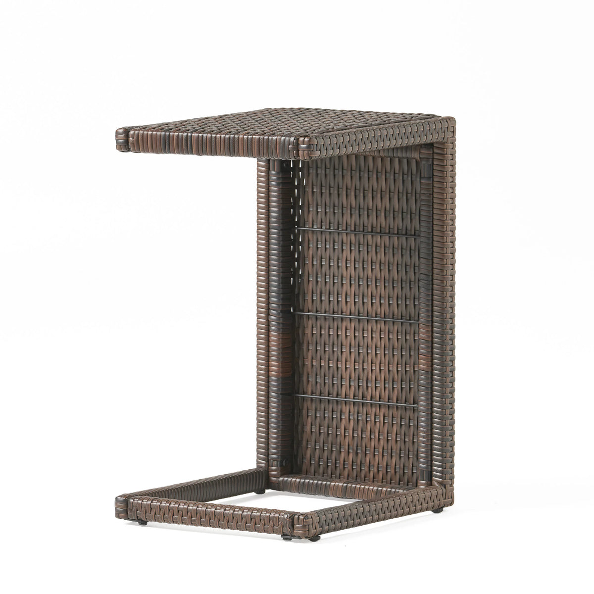 Multibrown Wicker Accent Table D720754