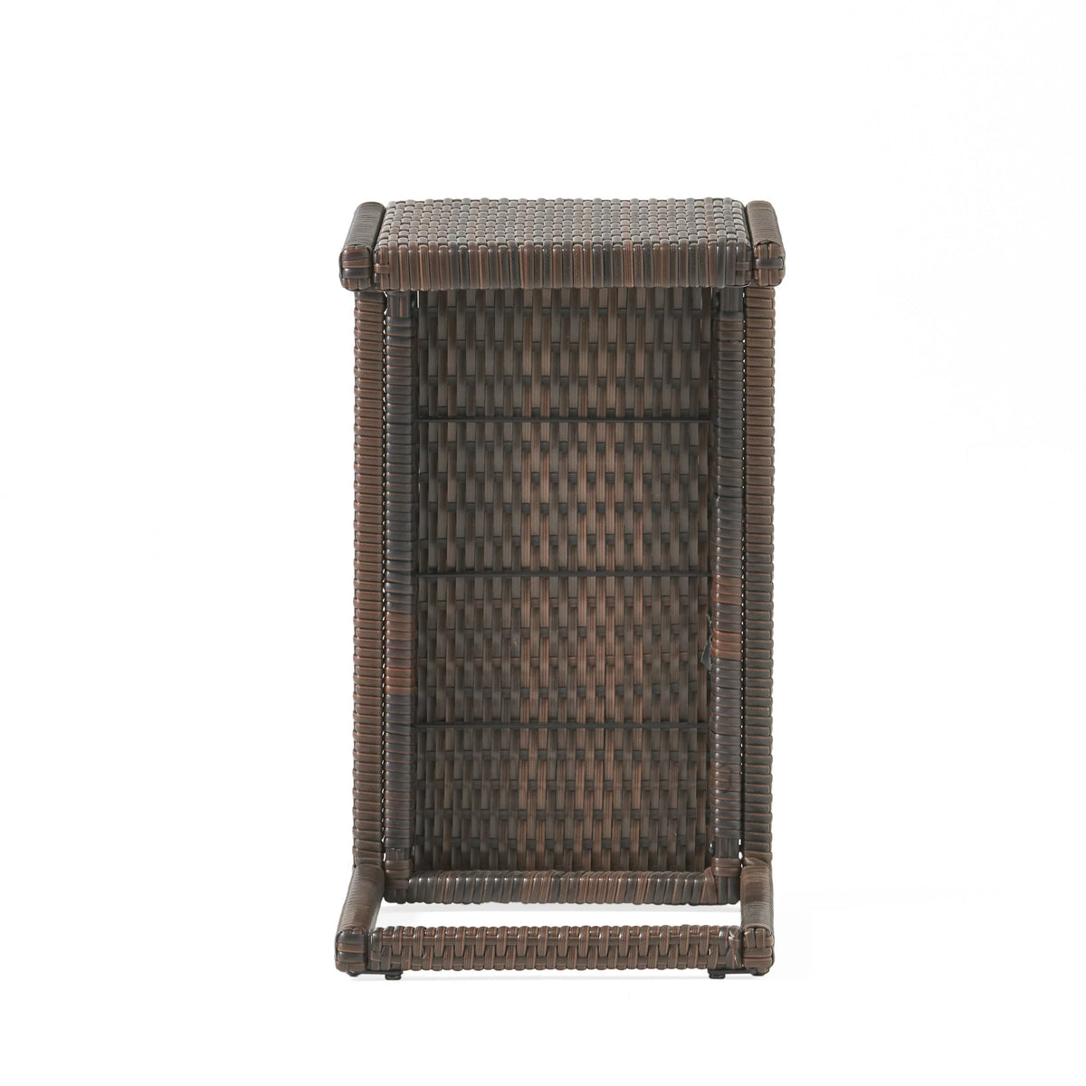 Multibrown Wicker Accent Table D720754