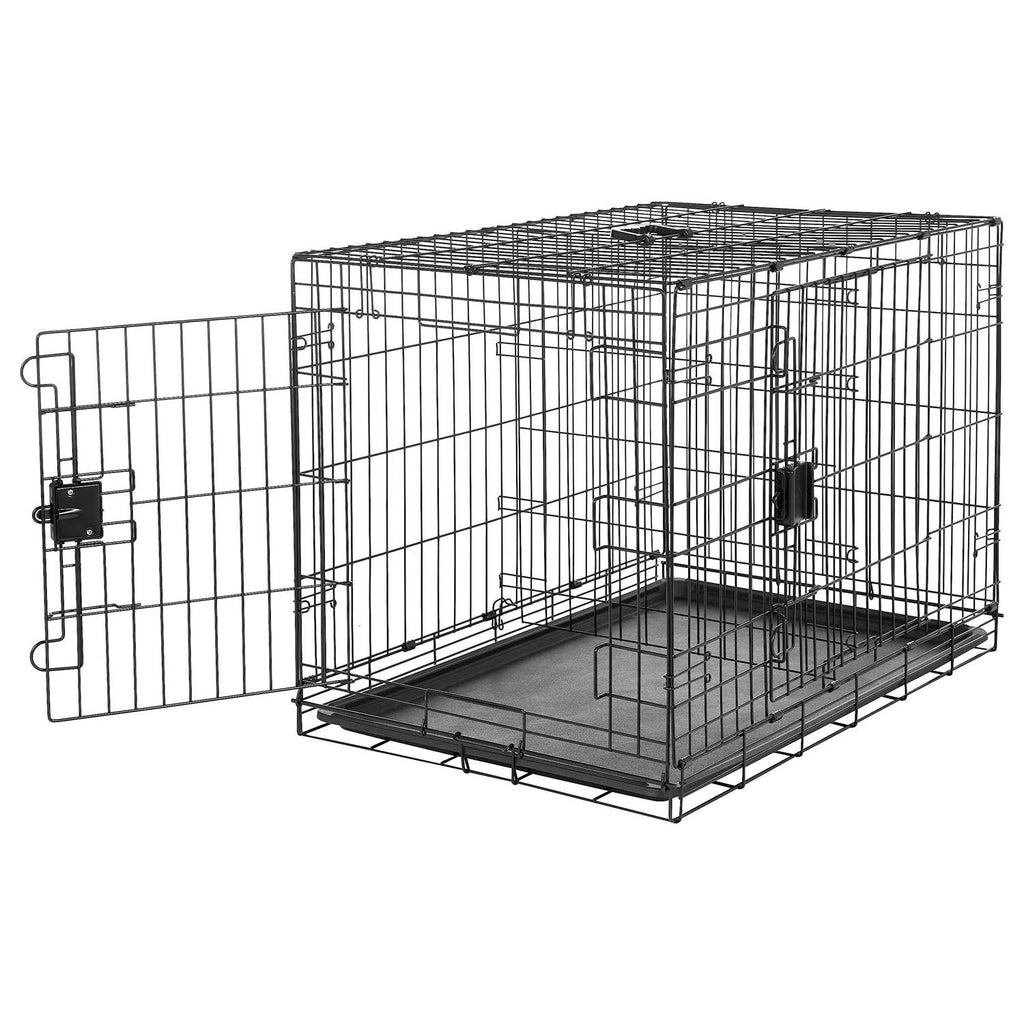 Foldable Metal Wire Dog Crate with Tray X9487
