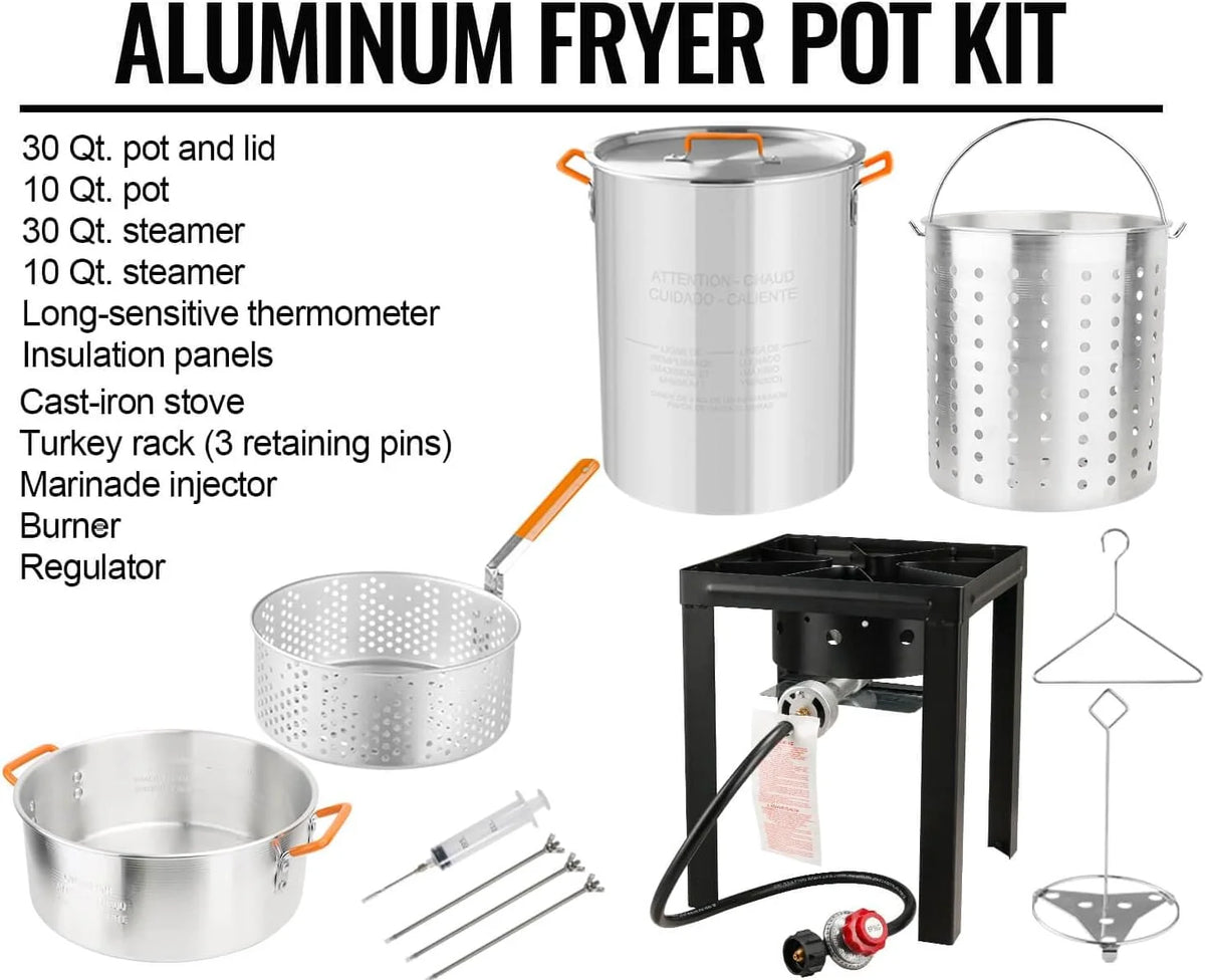 10 Quart Aluminum Propane Outdoor Fish Fryer Set J5901